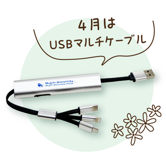 4月のグッズはマルチケーブル