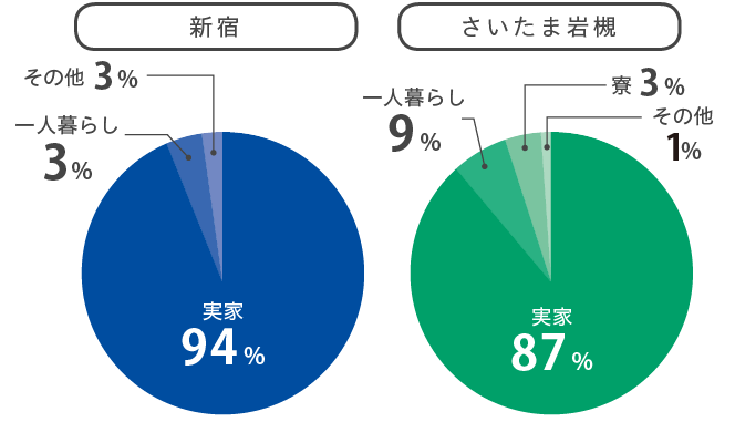 一人暮らし円グラフ