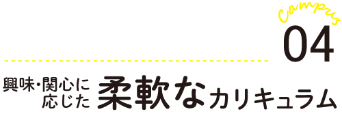 柔軟なカリキュラム