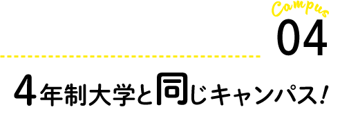 4年制大学と同じキャンパス