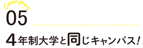 4年制大学と同じキャンパス