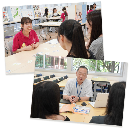 先生や在学生と話そう