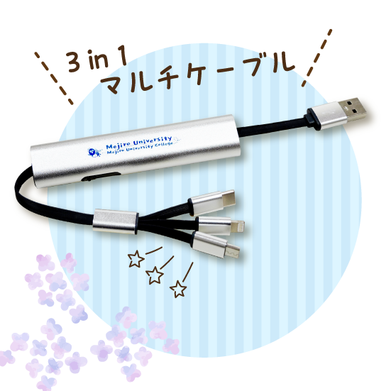6月のグッズは3in1マルチケーブル