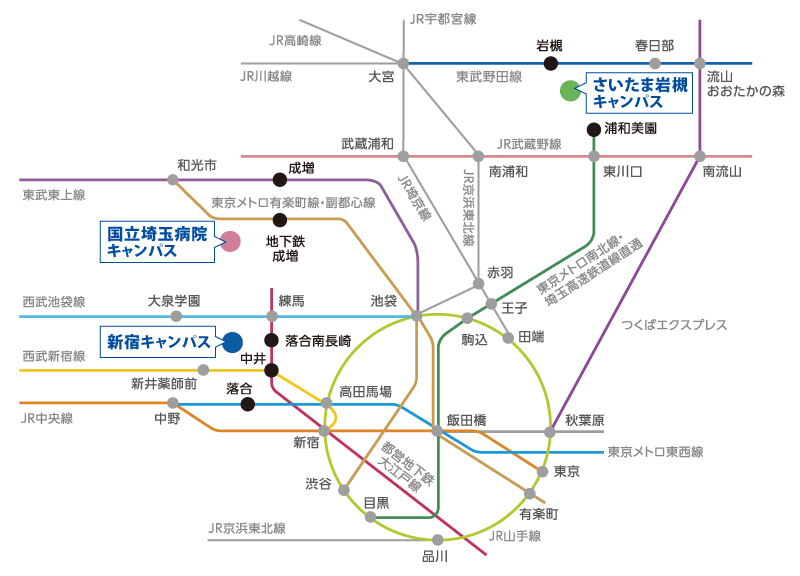 目白大学路線図