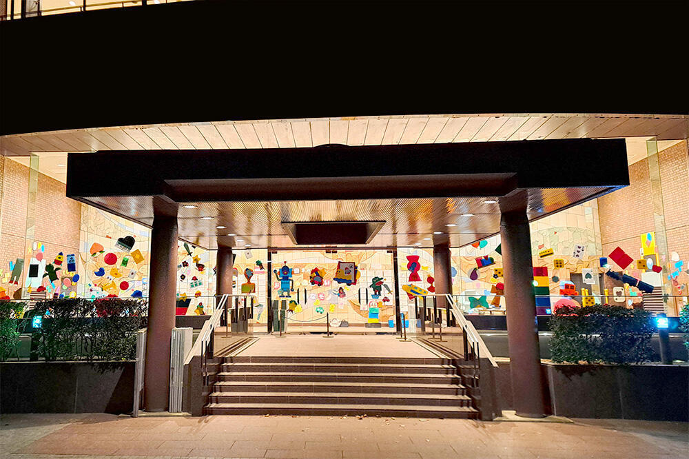 前日夜に装飾完成