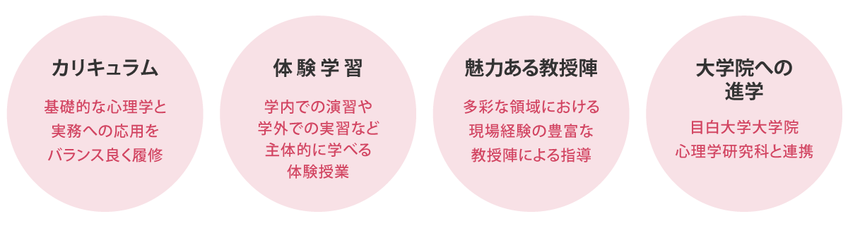 体験学習・カリキュラム・魅力ある教授陣・大学院への進学