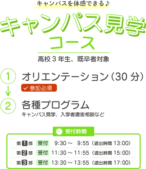 キャンパス見学コース